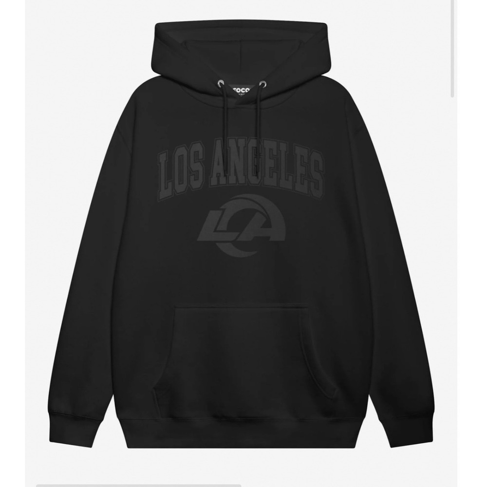 FOCO Los Angeles Rams Hoodie Mens XL Black Pullover Sweatshirt NFL Football